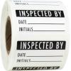 Inspected By Rectangle Labels, 0.75 x 1.5, Pack of 500 - Writable & Strong Adhesive